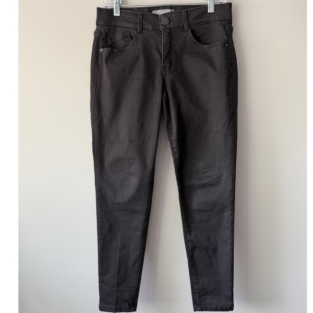 Wit & Wisdom 'Ab'Solution Skinny Jeans 8P Black Stretch Denim Petite Women